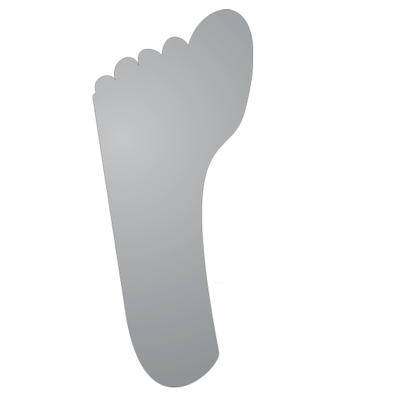 Hochwertige KFZ-Magnetfolie in Fußabdruck-Form