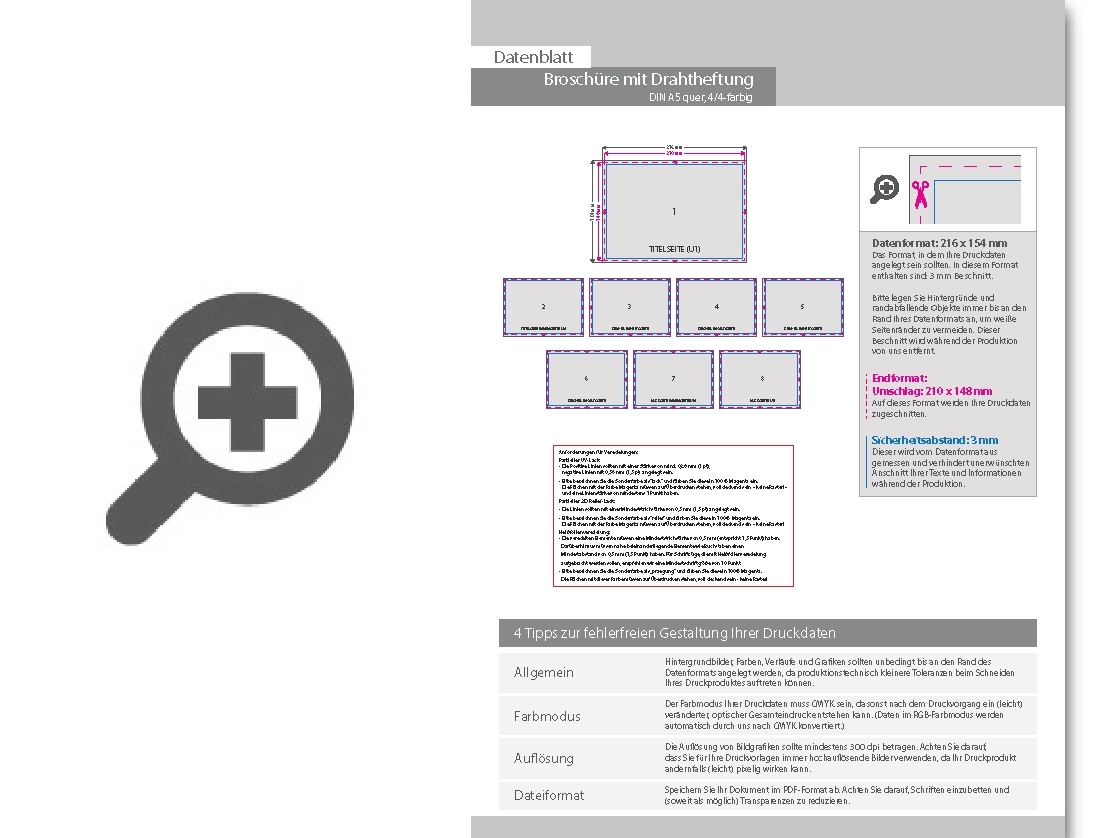 Product Bild brosch__re_mit_drahtheftung__endformat_din_a5_quer__128-seitig