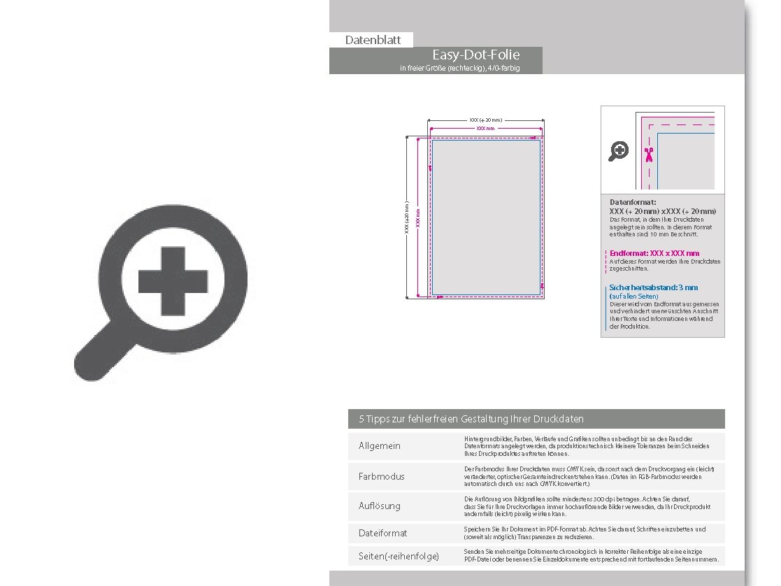 Product Bild easy_dot_folie_transparent_(hinterglas)_einseitig_4_0-farbig_bedruckt_mit_freier_gr____e_(rechteckig)