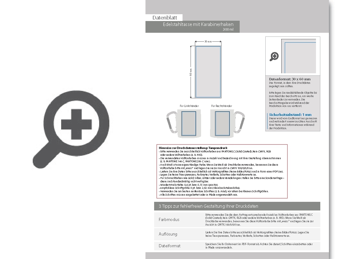 Product Bild edelstahltasse_mit_karabinerhaken__300_ml