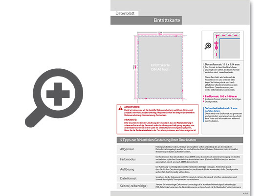 Product Bild eintrittskarte_din_a6_perforiert_&_2_x_nummeriert_4_4_farbig_mit_beidseitig_partieller_glitzer-lackierung