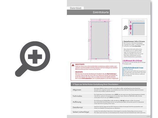 Product Bild eintrittskarte_din_lang_4_4_farbig_mit_beidseitig_partieller_glitzer-lackierung