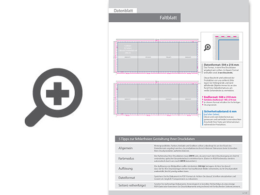 Product Bild hochglanz-uv-lack_faltblatt__gefalzt_auf_din_a5__vertikaler_3-bruch_fensterfalz__8-seitig