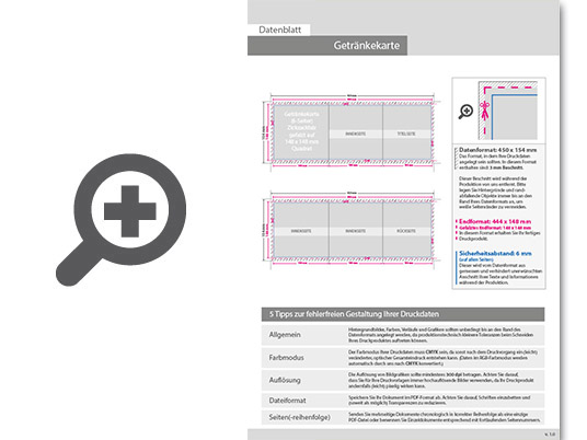 Product Bild getr__nkekarte__gefalzt_auf_quadrat_14_8_cm_x_14_8_cm__6-seiter_(zickzackfalz)