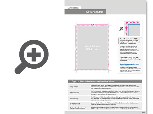 Product Bild getr__nkekarte_mit_2-fach_drahtheftung__endformat_din_a6__16-seitig