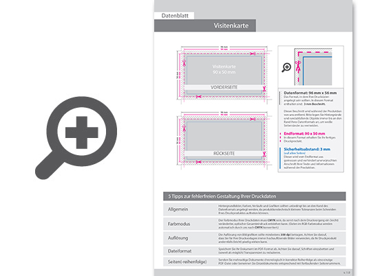 Product Bild visitenkarten_quer_4_4_farbig_90_x_50_mm_(beidseitiger_druck)_mit_einseitigem_partiellem_uv-lack