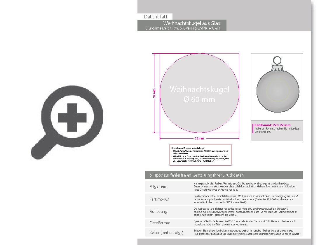 Product Bild weihnachtskugel_aus_glas__durchmesser__6_cm__5_0-farbig_cmyk_+_wei___einseitig_bedruckt